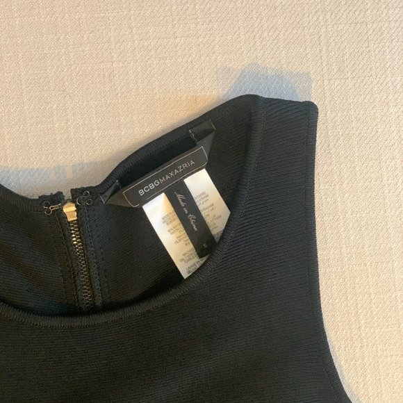BCBG Max Azria - Black Ribbed Cocktail Dress - S - Picture 5 of 5